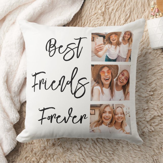 Coussin Meilleurs amis Forever Cadeau Photo Collage (Couverture)