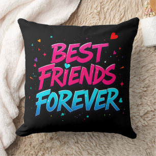 Coussin Meilleurs Amis jamais Citer Graffiti