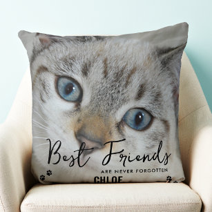 Coussin Meilleurs Amis Jamais Oublié Photo Cat Memorial