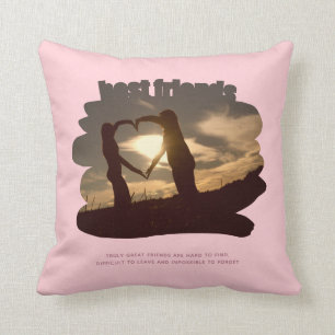 Coussin Meilleurs Amis Photo Citation BFF Besoins Dire Cou