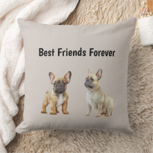 Coussin Meilleurs Amis Pour Les Chiens Français
