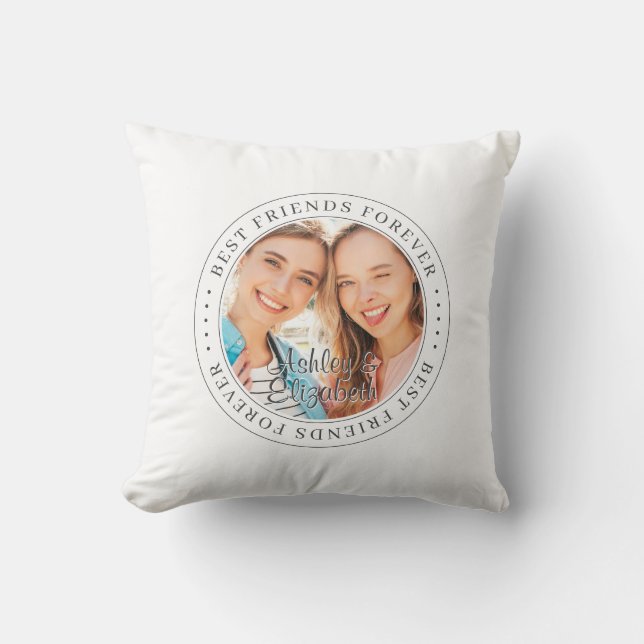 Coussin Meilleurs amis pour toujours BFF Simple Photo mode (Recto)