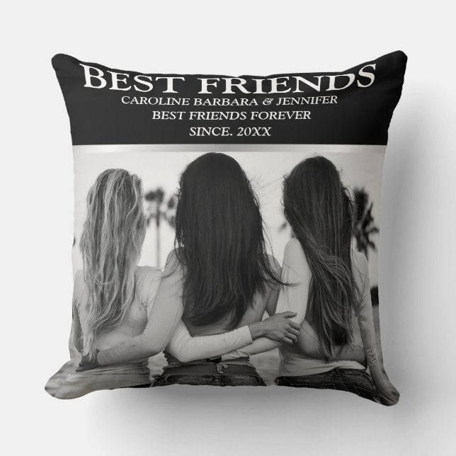 Coussin Meilleurs amis pour toujours Collage de photos (Recto)