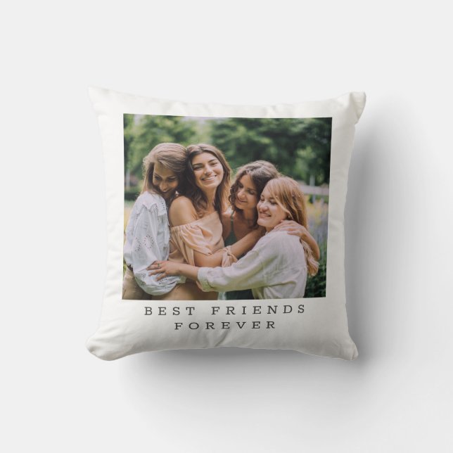 Coussin Meilleurs amis pour toujours Photo personnalisée   (Recto)