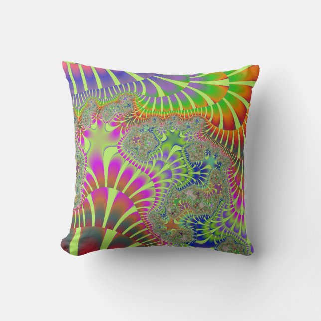 Coussin Mélange arc-en-ciel jaune (Recto)