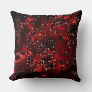 Coussin Mélange de pétales rouges vifs et rustiques sous l
