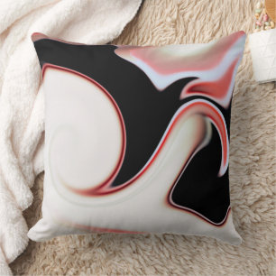 Coussin Mélange de tons beige doux à rouge dégradé
