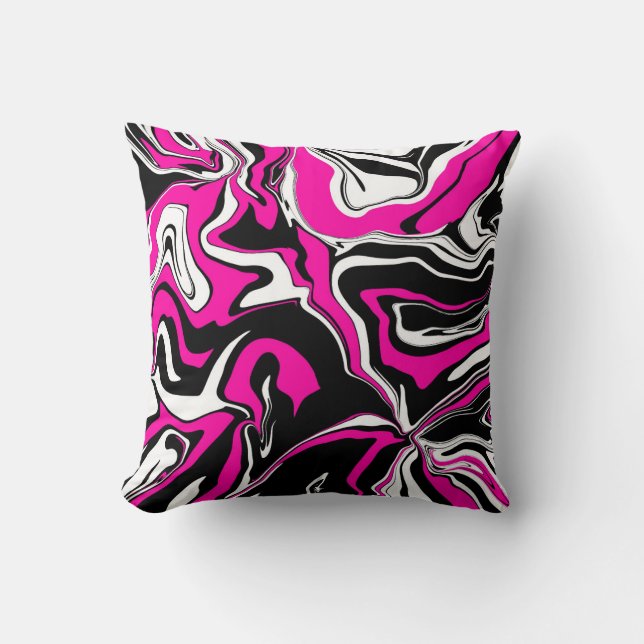 Coussin Mélange de zèbre rose (Recto)
