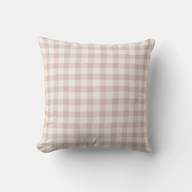 Coussin Mélange Rustique Récolte Carreaux Cashew (Recto)