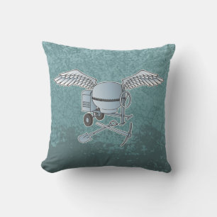 Coussin Mélangeur de béton bleu-gris