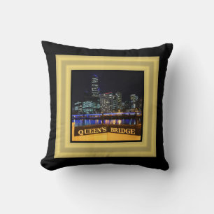 Coussin Melbourne Australie Lumières CBD au-dessus du pont