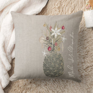 Coussin Mele & Island Pine, style hawaïen Noël