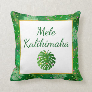 Coussin Mele Kalikimaka Hawaii Fêtes de Noël