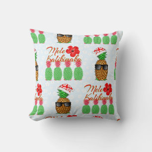 Coussin Mele Kalikimaka Hawaiian Pineappy Joyeux Noël