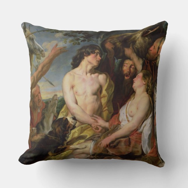Coussin Meleager et Atalanta (huile sur la toile) (Recto)