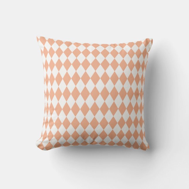 Coussin Melon et blanc de harlequin (Recto)