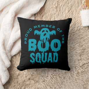 Coussin MEMBRE FIÈRE DE L'ÉQUIPE BOO drôle halloween