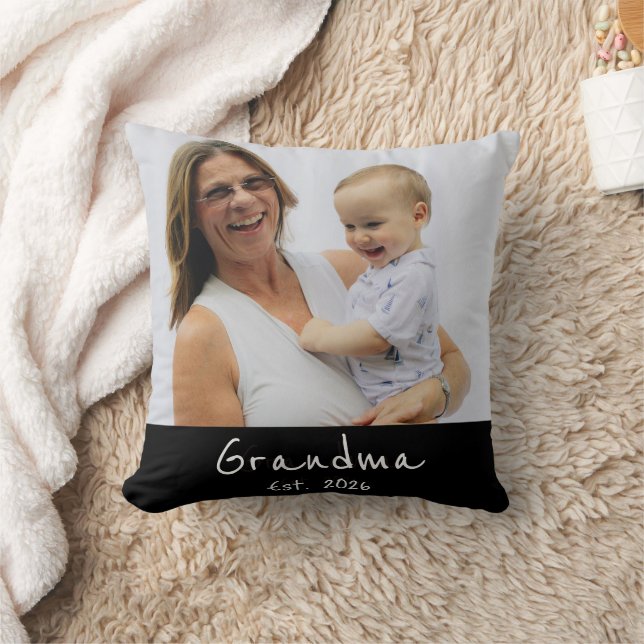 Coussin Mémé a établi un script blanc photo (Couverture)