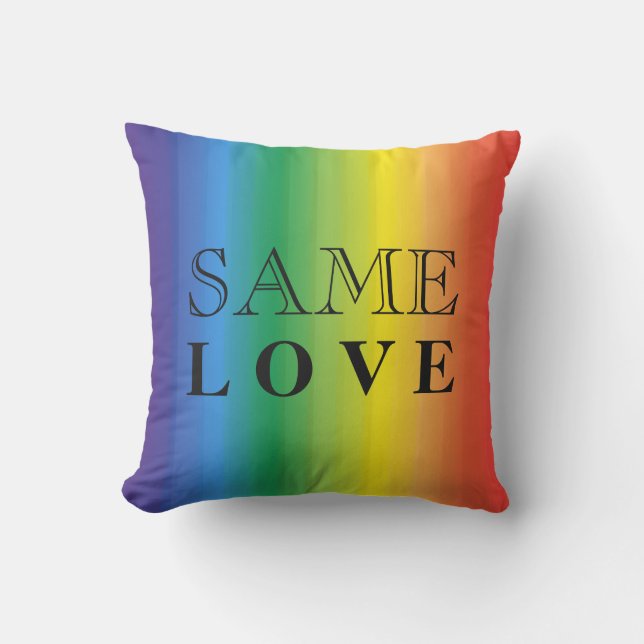 Coussin Même Amour Ombre Rainbow Pride Summer Party Custom (Recto)
