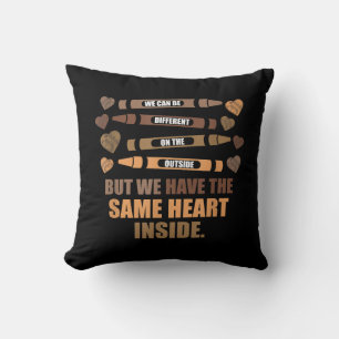 Coussin Même coeur Noir Mois d'Histoire Africaine Américai