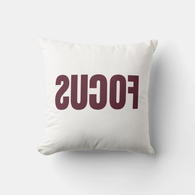 Coussin Mème drôle inversé FOCUS  (Recto)