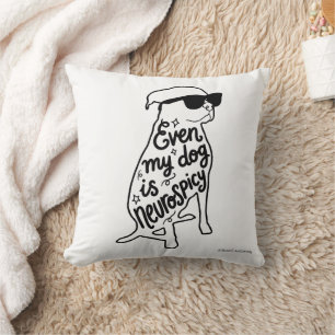 Coussin Même mon chien est neuro-épicé Drôle de lunettes d