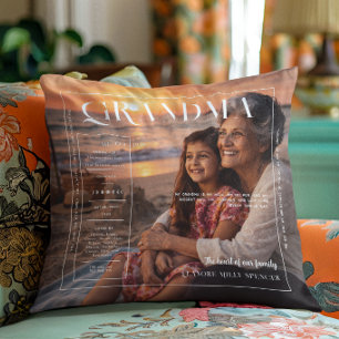 Coussin Mémé Photo Personnalisée Moderne