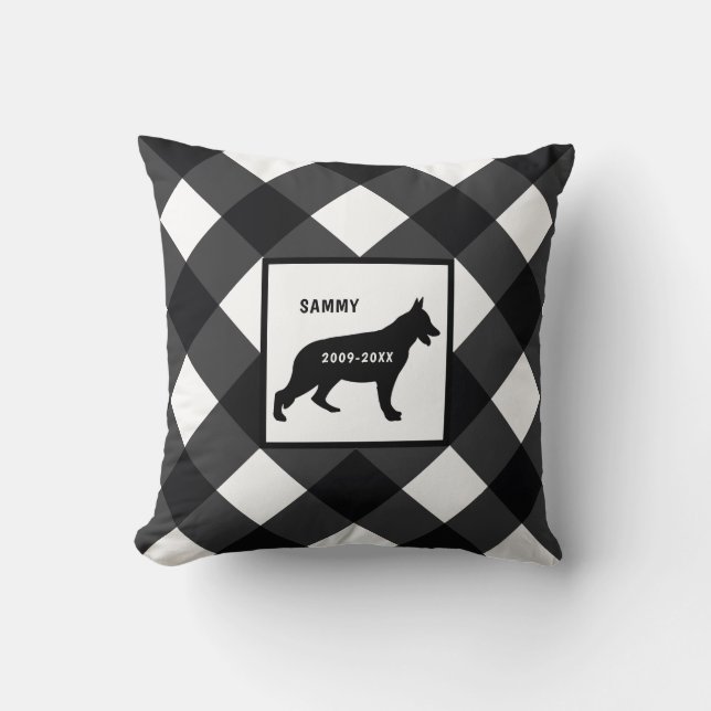 Coussin Mémorial allemand du Chepherd Dog Breg Buffalo Che (Recto)