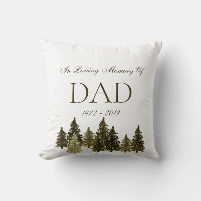 Coussin Mémorial des arbres forestiers Perte d'amour un No (Recto)