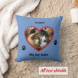 Coussin Mémorial des empreintes de pattes animaux votre ph