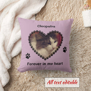 Coussin Mémorial des empreintes de pattes de chats votre p