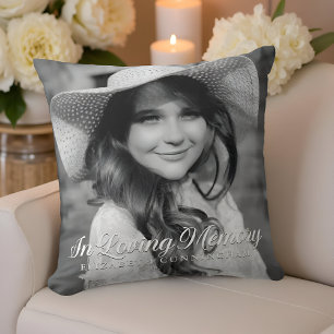 Coussin Mémorial en mémoire d'amour classique photo élégan