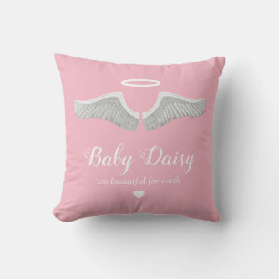 Coussin Mémorial pour bébés Angel Enfant fille rose