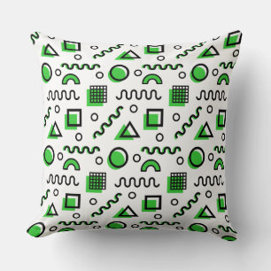 Coussin Memphis Style Motif géométrique 110719 - Vert