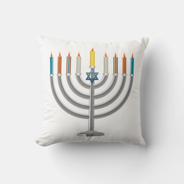 Coussin Menorah de Hanoukka (Recto)