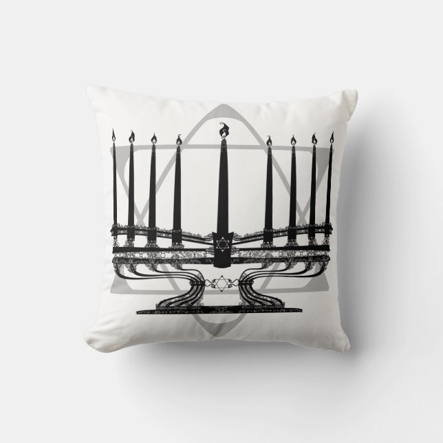 Coussin Menorah et étoile (Recto)