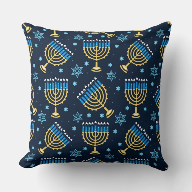 Coussin Menorahs et l'étoile de David Hanoukka Motif The (Recto)