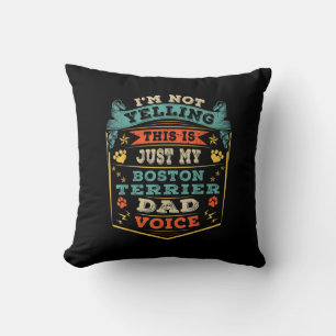 Coussin Mens Le père de Noël de Boston Terrier