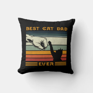 Coussin Mens Vintage Meilleur Chat Papa Jamais Bump Amoure