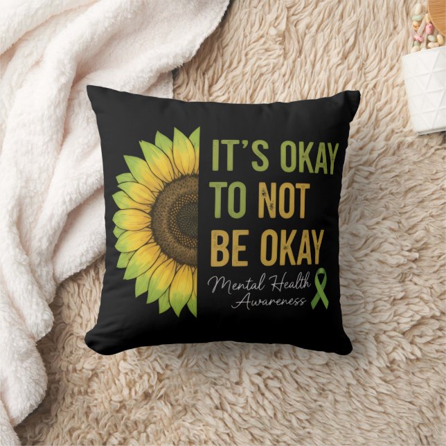 Coussin Mental Health Awareness Sunflower  (Couverture)