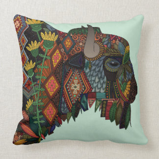 Coussin menthe de bison