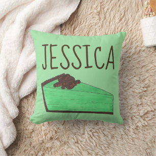 Coussin Menthe Green Grasshopper Pie Slice Food