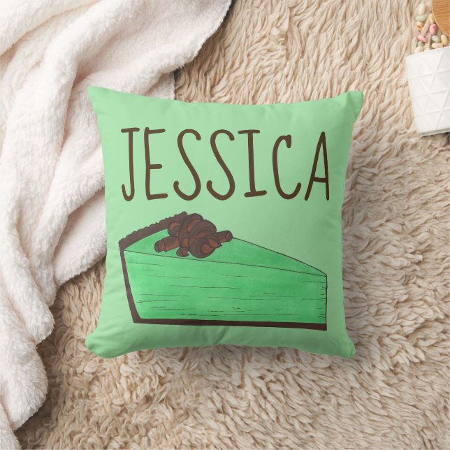 Coussin Menthe Green Grasshopper Pie Slice Food (Couverture)