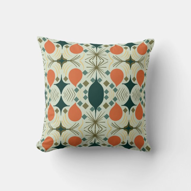 Coussin Mention de diamant géométrique Boho (Recto)