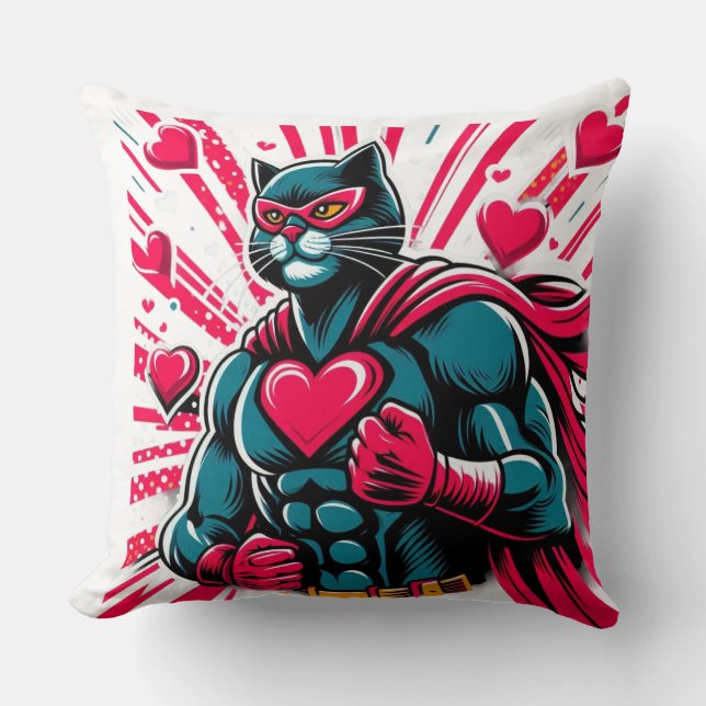 Coussin Meowvelous Heart (Recto)