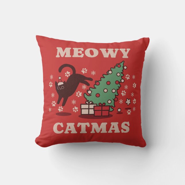 Coussin Meowy Catmas (Recto)