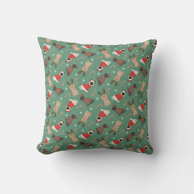 Coussin Meowy Christmas Cats (Recto)