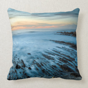 Coussin Mer bleue au coucher du soleil, Californie