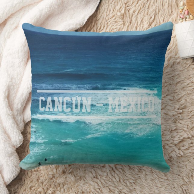 Coussin Mer de Cancun Mexique (Couverture)