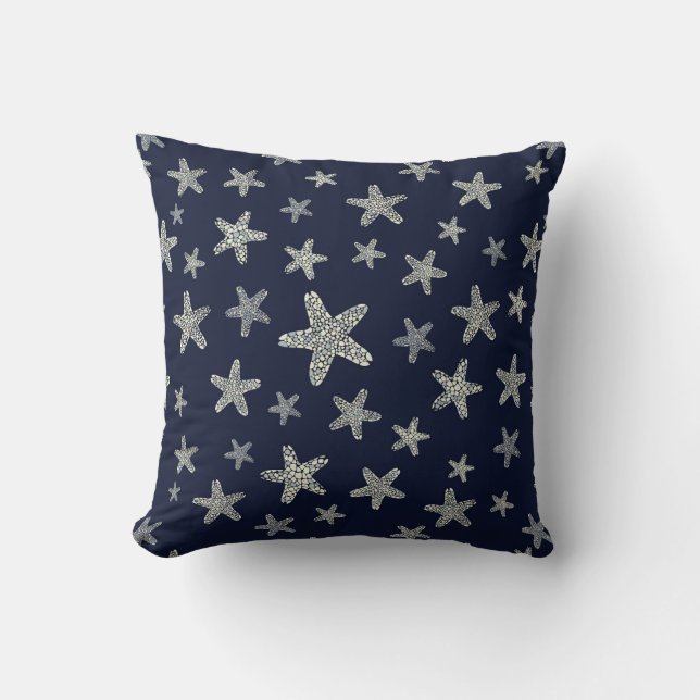 Coussin Mer de motif d'étoiles de mer (Recto)